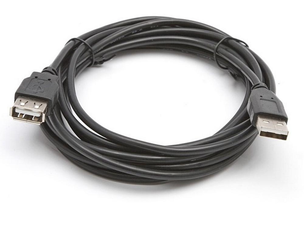 Кабель-удлинитель USB2.0 &lt;Am--&gt;Af&gt; 1,8м черныйв пакете (K-819)