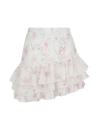 Юбка-шорты с воланами Afina, молочный