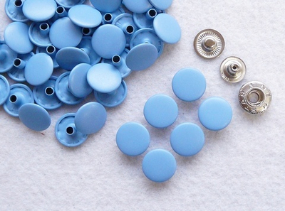 Кнопки Альфа (15 мм, уп.10 шт.). Голубые матовые