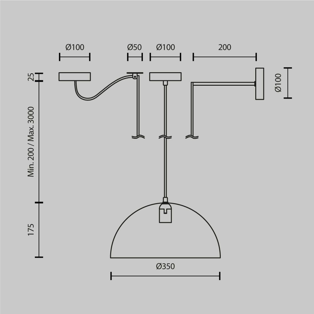 Подвесной светильник Maytoni MOD168PL-01W