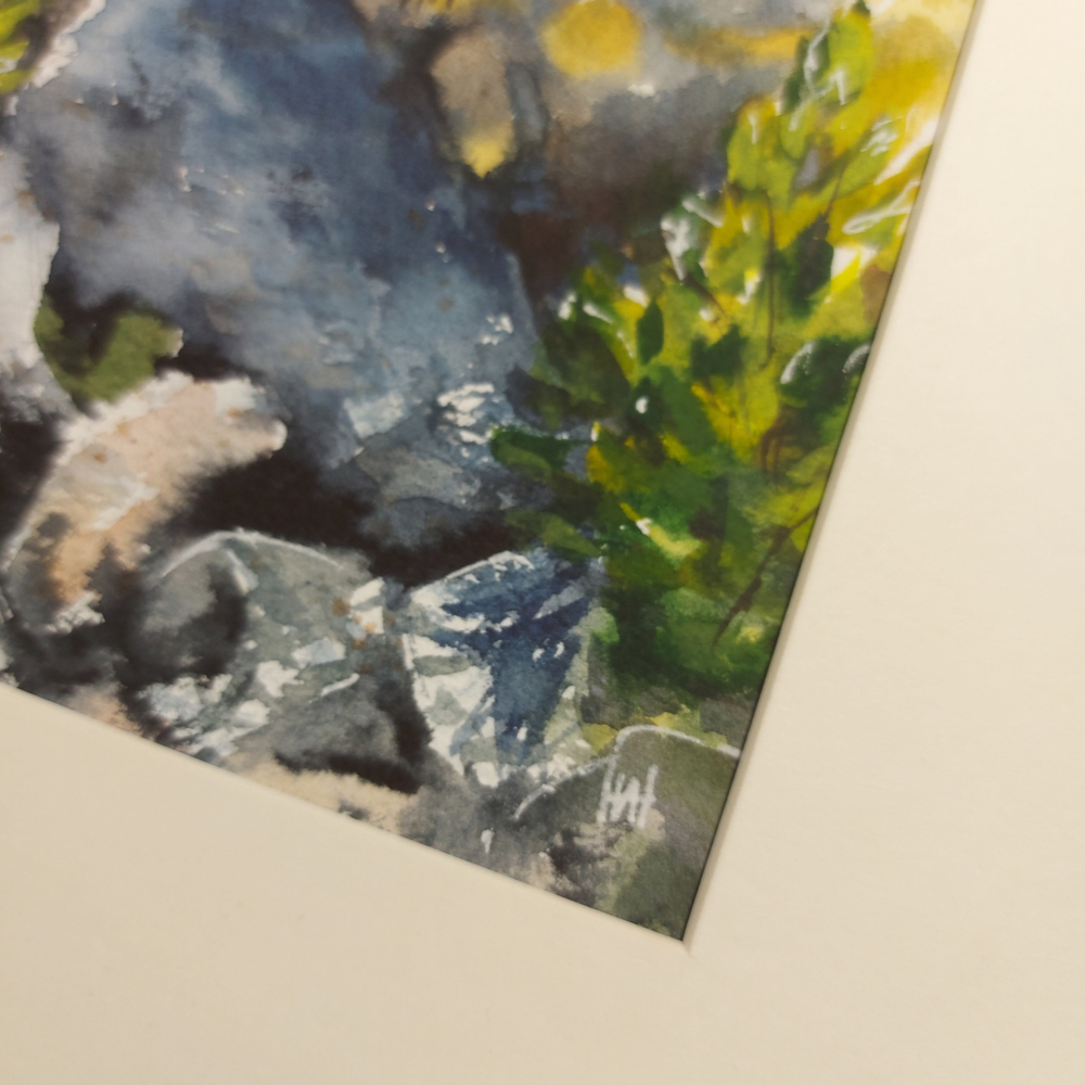 Картина авторская акварельная в паспарту 30х40 см на стену для интерьера "На причале"