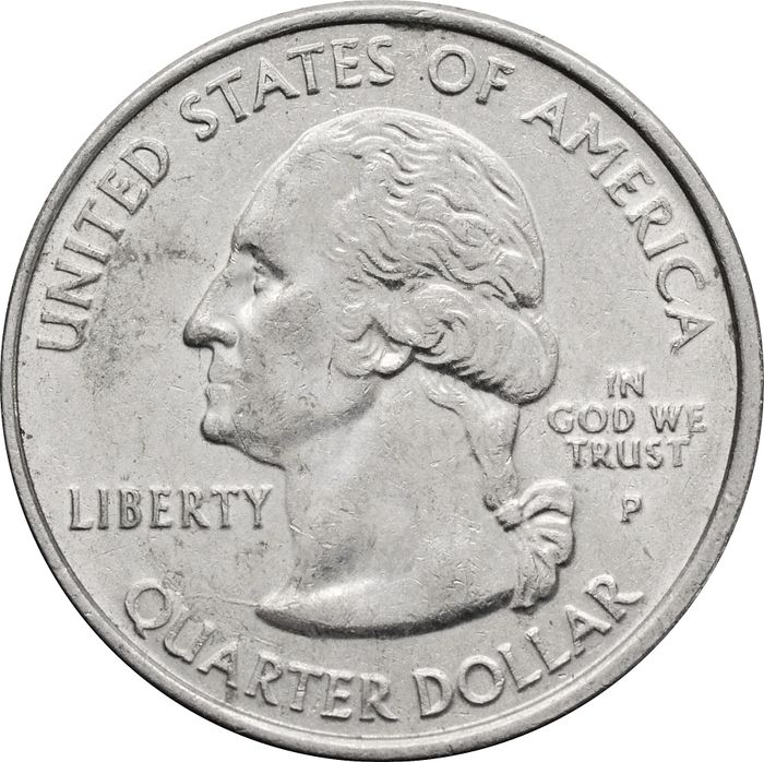 25 центов (1/4 доллара, квотер) 2007 США «Штат Вайоминг» (P)