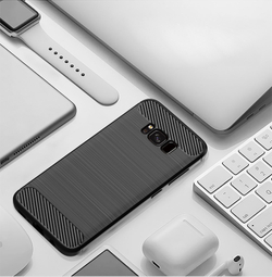 Чехол для Samsung Galaxy S8 цвет Black (черный), серия Carbon от Caseport