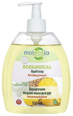 КРЕМ-МЫЛО MOLECOLA ЭКОЛОГИЧНОЕ ЖИДКОЕ Д/РУК ОСВЕЖАЮЩИЙ АНАНАС 0,5Л 9318