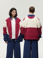 Zip-Up Sweatshirt Raspberry-Navy Smoke