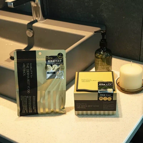 Quality Омолаживающая маска Бэст для дермы с витамином С 100 + Ретинол Кволити Фест -1st The Derma Best VC100 + Retinol, 5 шт.