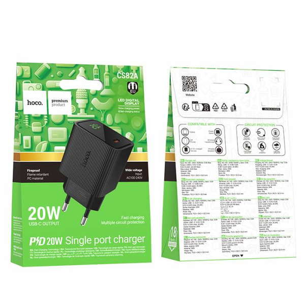 Зарядное устройство PD20W Hoco CS82A (black)
