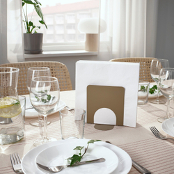 IKEA SKOGSRÖR  (ИКЕА СКОГСРÖР)  -  Держатель для салфеток, светло-серый-коричневый, 13x12 см