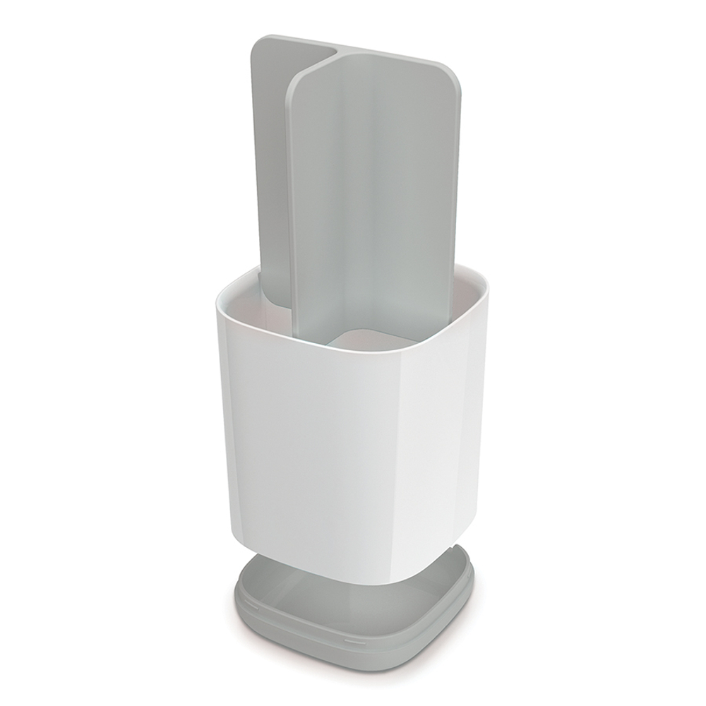 Органайзер для зубных щеток easystore, 9х9х13 см, бело-серый
