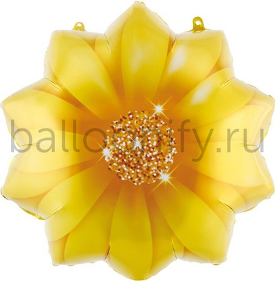 Шар (21''/53 см) Цветок, Желтый, 1 шт.