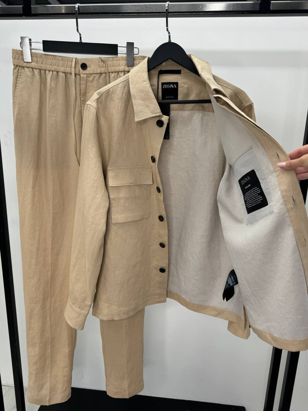 Льняной костюм Zegna
