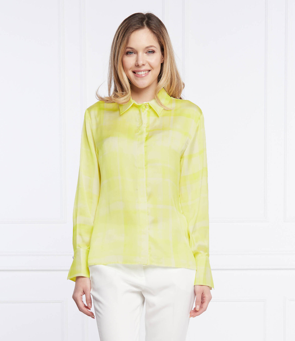 сатиновая рубашка Liu Jo - лимонный(CA2243 TS004)