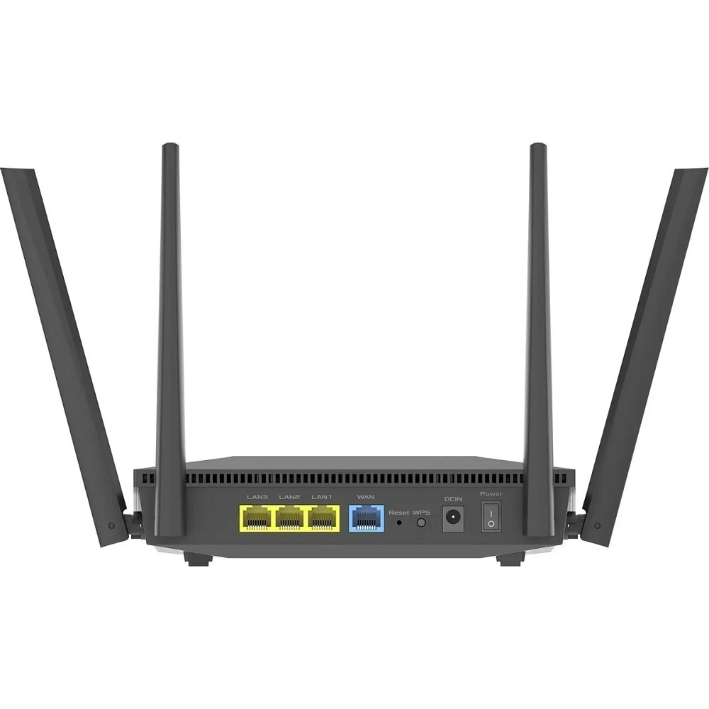 Маршрутизатор Роутер беспроводной ASUS RT-AX52 802.11n / ac / ax, 3 LAN, 1000 Мбит / с, 4 (802.11n), 5 (802.11ac), 6 (802.11ax), IPv6, черный