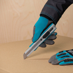 Нож, 195 мм, металлический корпус, выдвижное сегментное лезвие 25 мм (SK-5) металлическая направляющая, клипса для ремня Gross