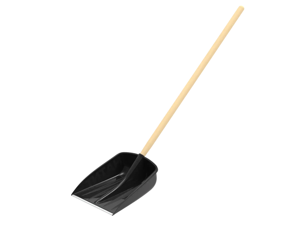 Лопата снеговая с металлической планкой и дер.черенком «Титан» 470×360мм