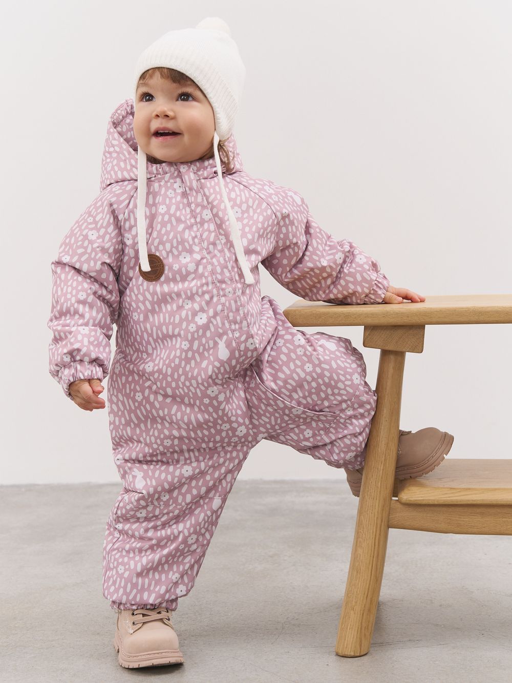Комбинезон демисезонный мембранный "Солнечные зайчики - розовый" 0+