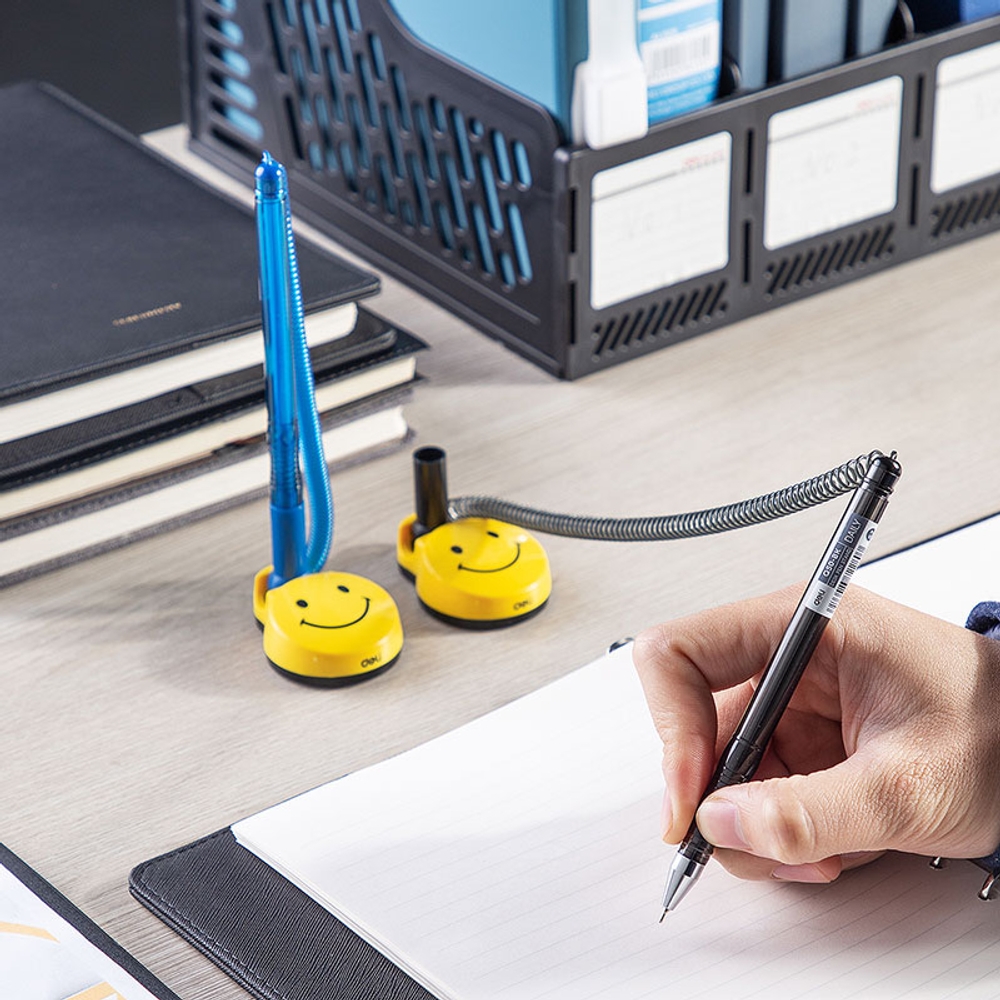 Ручка шариковая Deli "Daily", на подставке, 0,7 мм, синие чернила