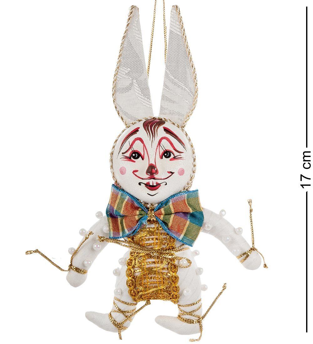 РусКукла RK-453 Кукла подвесная «Карнавальный зайчонок»