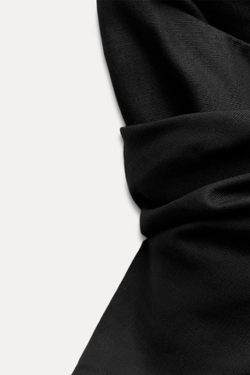 ZARA ТОП НА ЗАПÁХЕ С ГОРЛОВИНОЙ ХАЛТЕР — ZW COLLECTION, ЧЕРНЫЙ