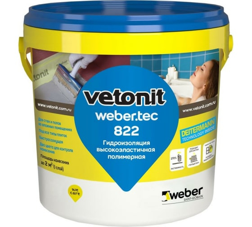 Полимерная гидроизоляция Vetonit Tec 822 4кг