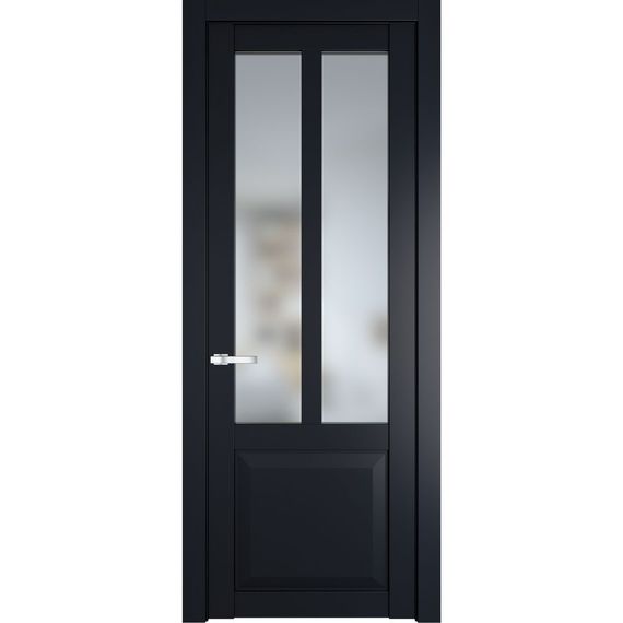 Межкомнатная дверь эмаль Profil Doors 1.8.2PD нэви блу остеклённая