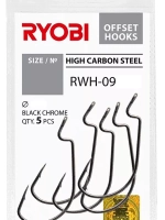 Крючок офсетный рыболовный RWH-09 №1/0 ( 2 упк по 5шт)