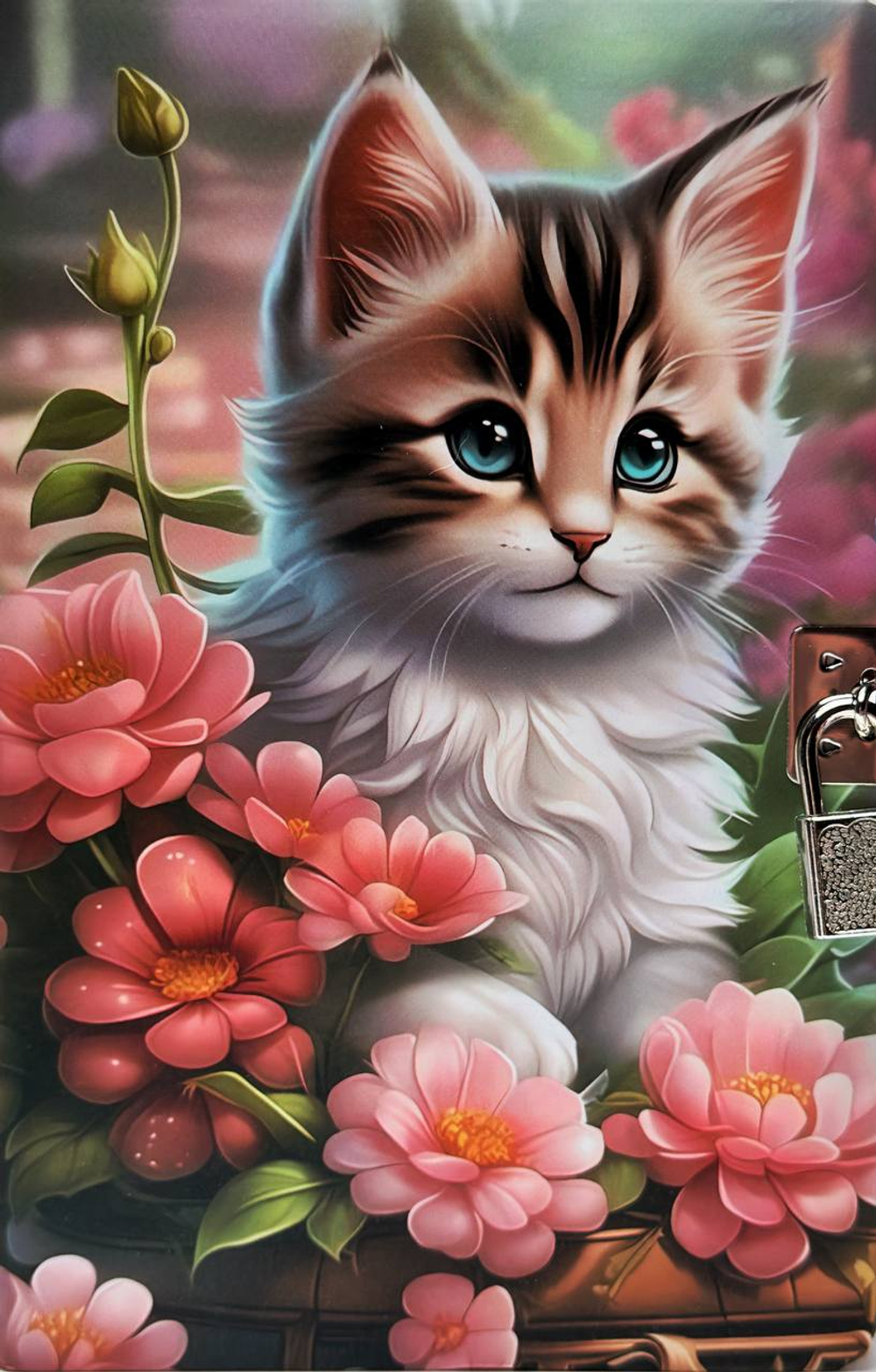 Блокнот на ключе "Милые Котики" 19 см оптом