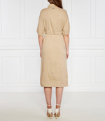 Льняное платье с ремешком Marc Cain - бежевый(WC 21.48 W47)