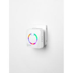 Звонок дверной ЭРА POLYCOLOR C101 беспроводной RGB подсветка от сети белый 36 мелодий