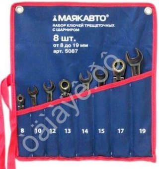 Набор ключей комбинированных  8пр.(7-19мм) в сумке М5 (5088м5)