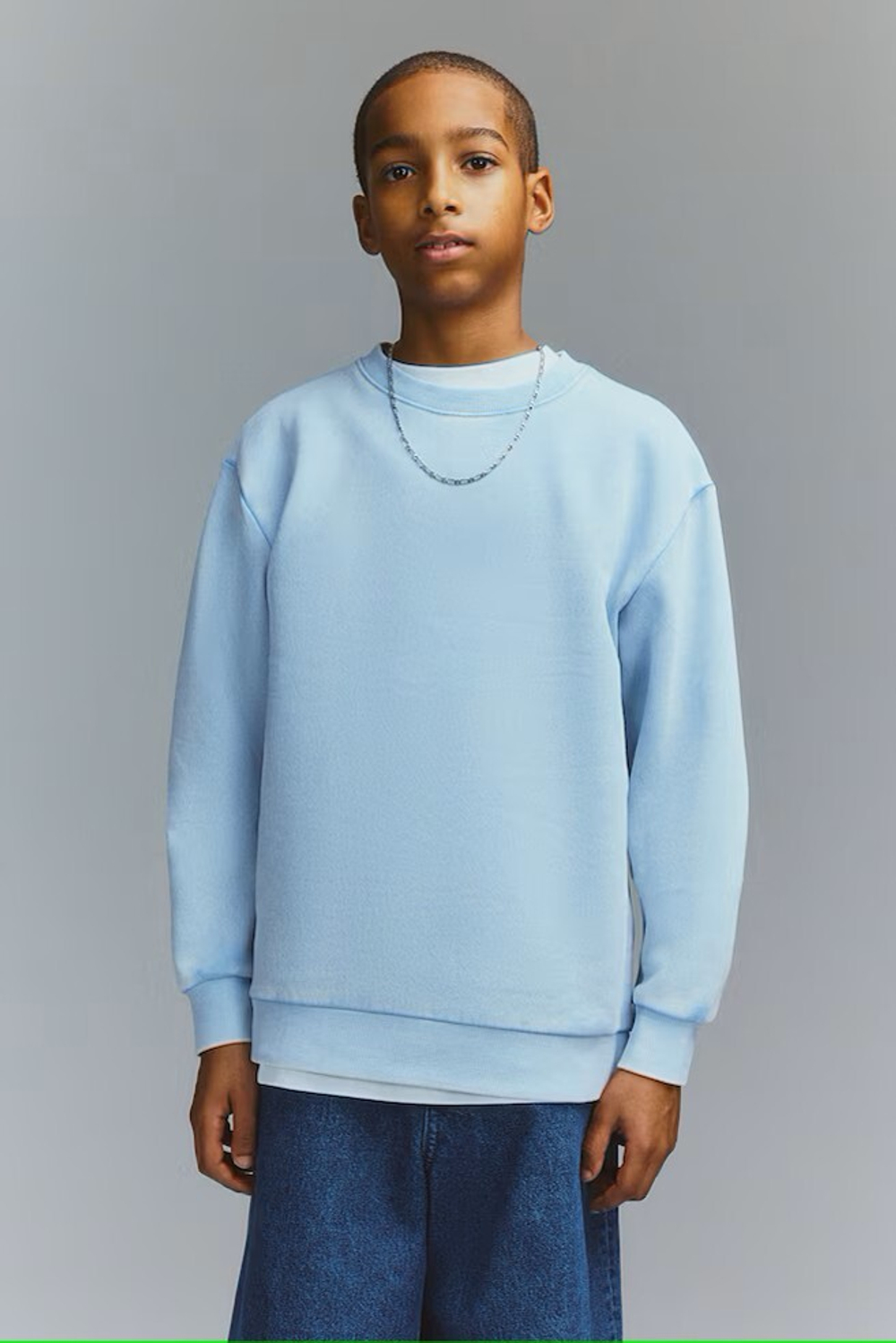 H&M Толстовка с круглым вырезом, голубой