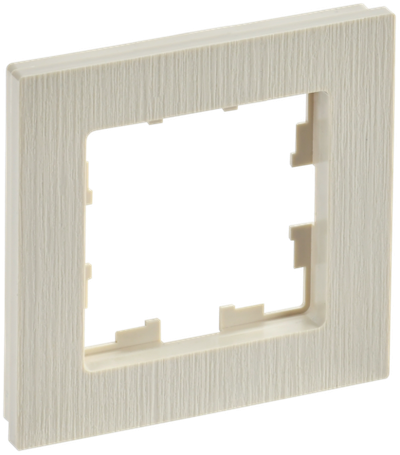 BRITE Рамка 1-местная РУ-1-Бр бежевый рифленый IEK
