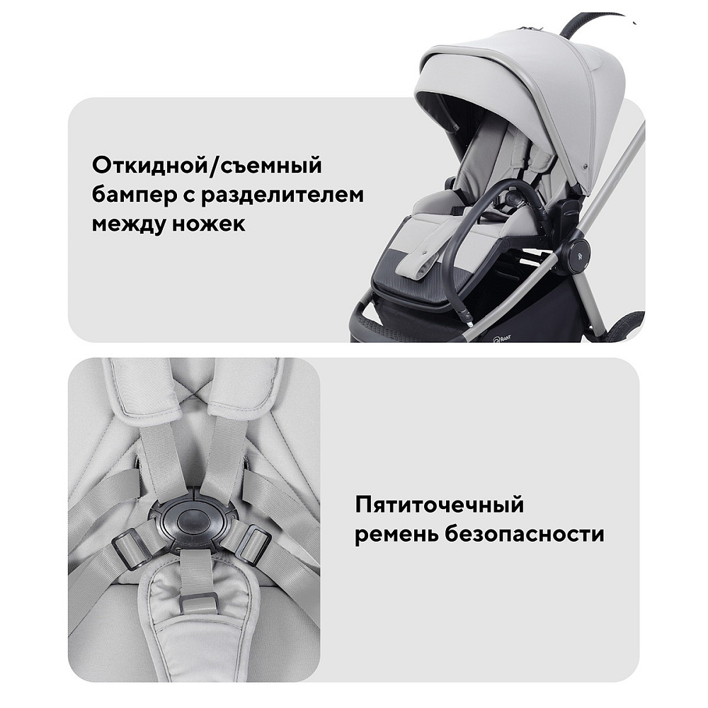 Детская коляска Rant Flex Therm Soft 2 в 1 Stone Grey