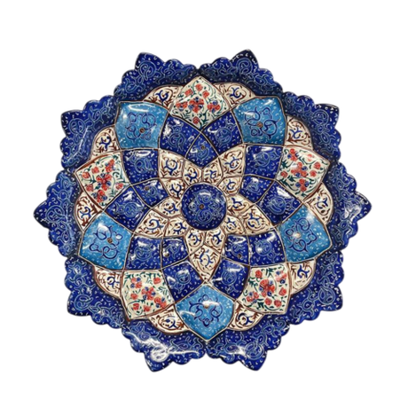 Тарелка минакари ручной работы из Исфахана (18 см) 2201202694 Иран