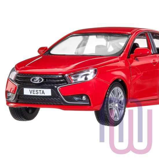 МОДЕЛЬ МАШИНЫ 1/24 LADA VESTA СЕДАН КРАСНЫЙ