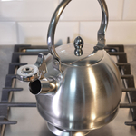 Чайник 2л нерж со свистком, матовый, ручка металлическая, индукция, "Daniks" GS-04314-2.0L/SMY-088