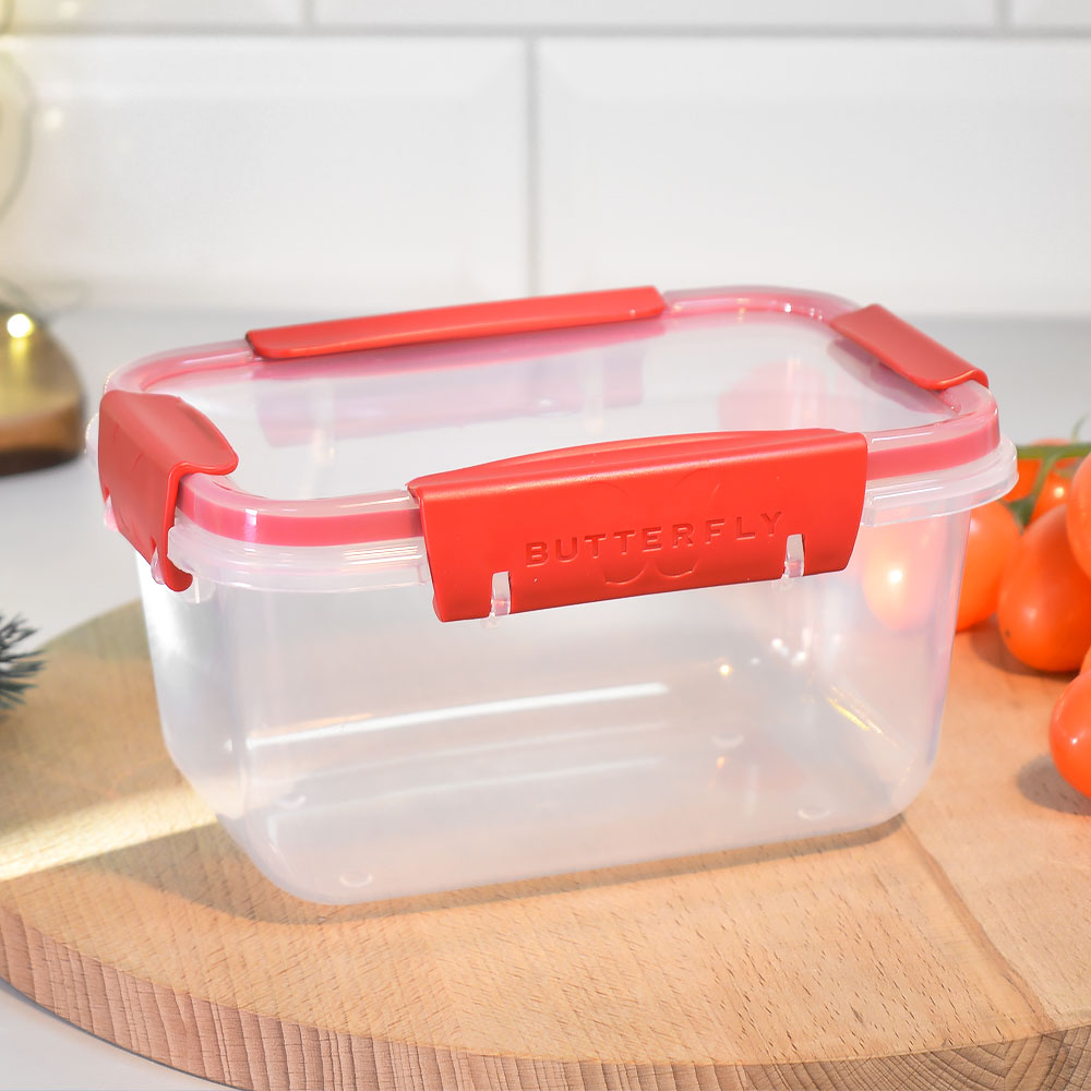 Контейнер 0,75л герметичный "Butterfly bright" (красный)