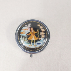 Таблетница с ручной росписью Палех "По-щучьему веленью"