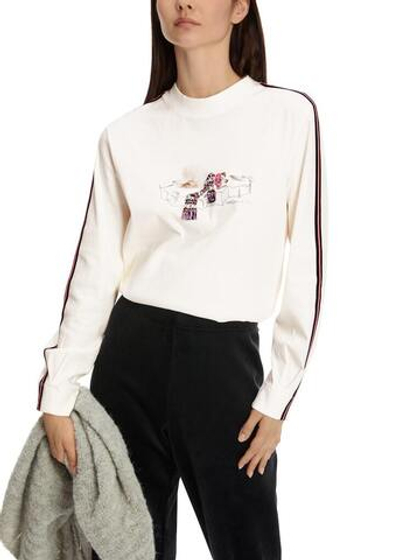 Marc Cain Джемпер из хлопка в рубчик