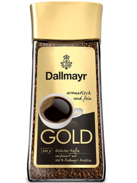 Кофе растворимый DALLMAYR GOLD 200 г, ароматный и изысканный, 100% арабика