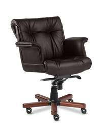 Кресло для руководителя Paris Luxe B коричневая кожа