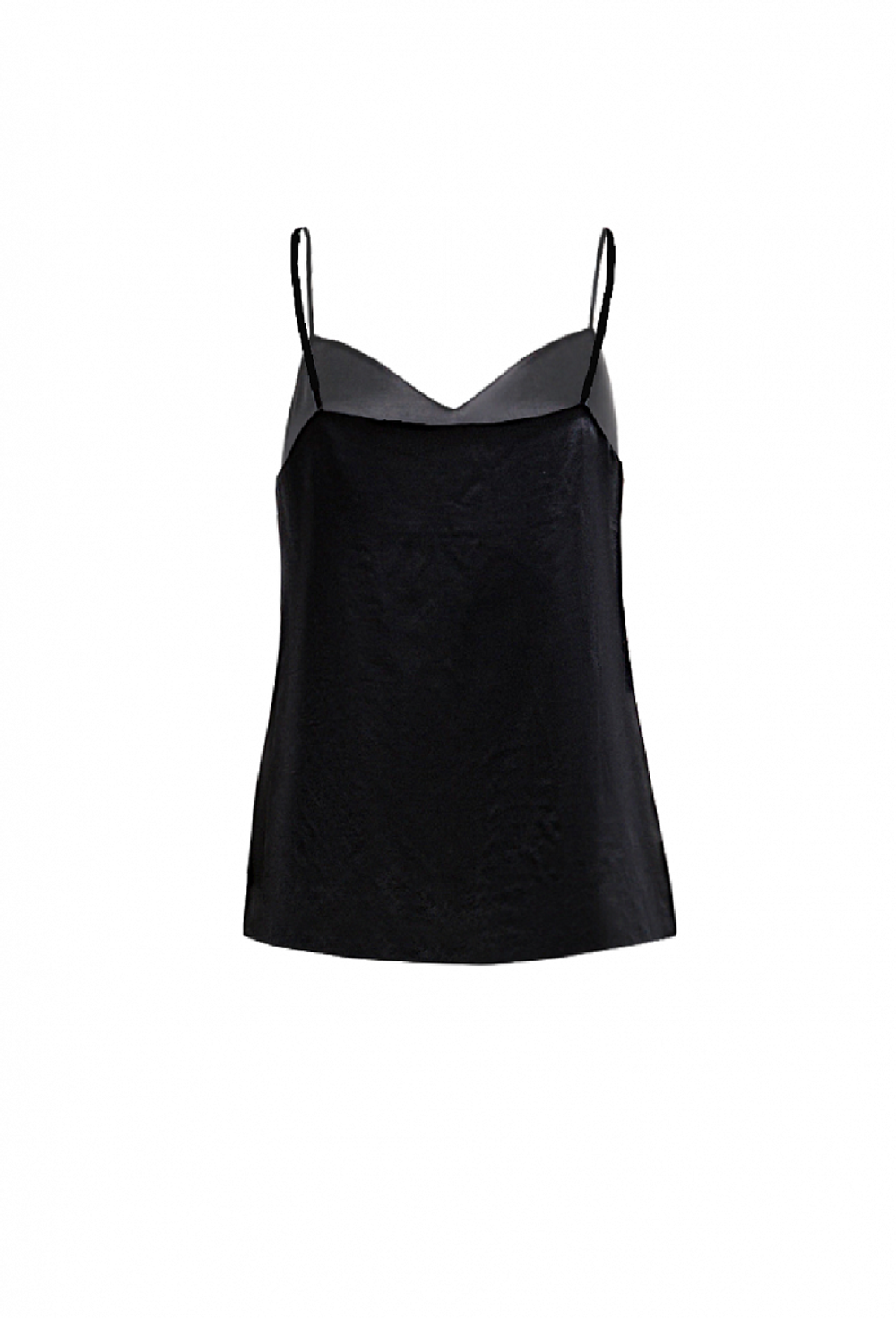 Топ на тонких бретелях черный 21-01-24 SS
