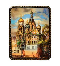 ШК-19/36-C Шкатулка в технике декупаж «Старый Петербург» (10х8х3,5)