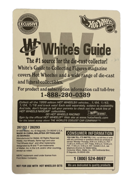 Hot Wheels White's Guide Promo Tail Dragger 26152 (1999)