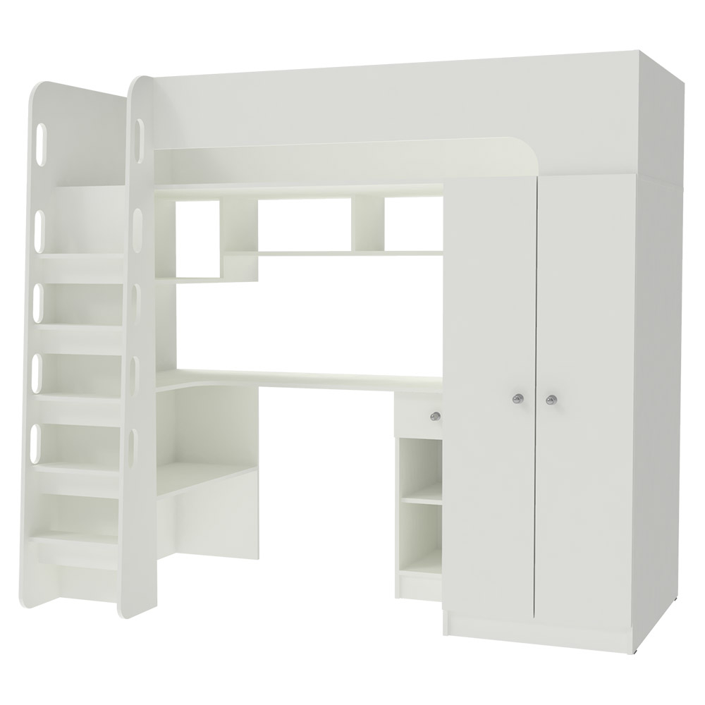 Кровать-чердак КарИВи Астра 10 Белый  Белый