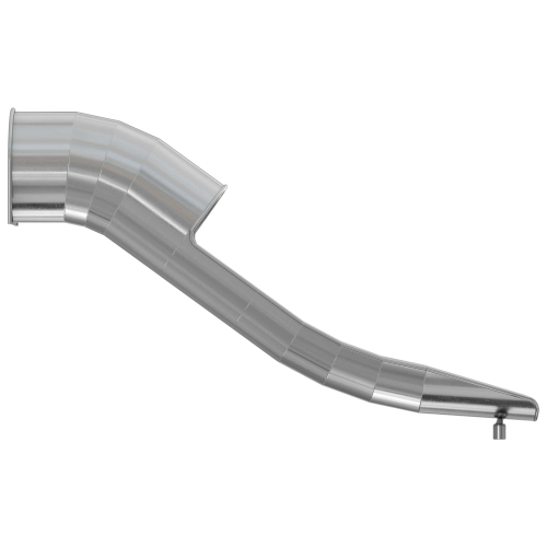 Горка из нержавеющей стали, прямая, полуоткрытая, высота 1500 мм