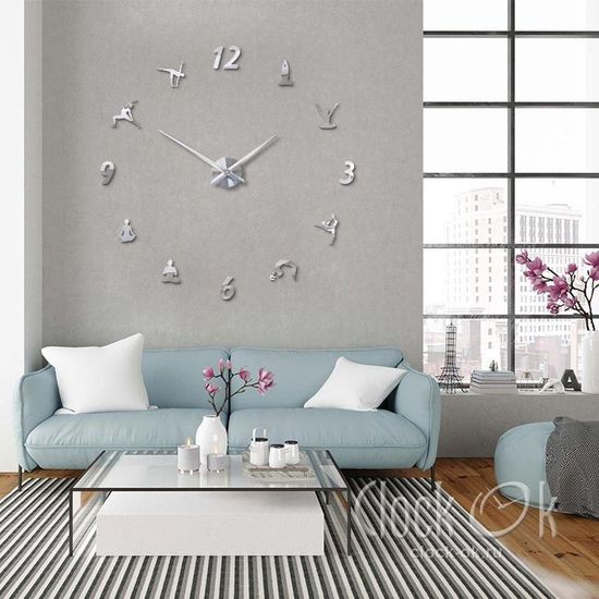 Настенные 3D часы Йога