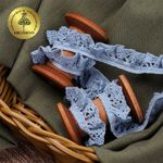Кружево вязаное (тесьма) на резинке 17 мм 5236 цв.23 голубой уп.10м, Kruzhevo