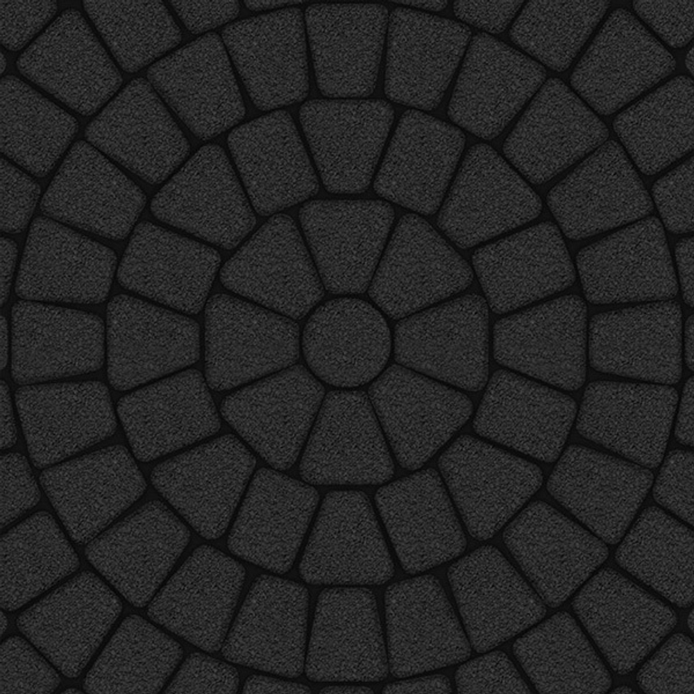 Тротуарная плитка КЛАССИКО (круг) - Гранит Черный, комплект из 3 видов плит