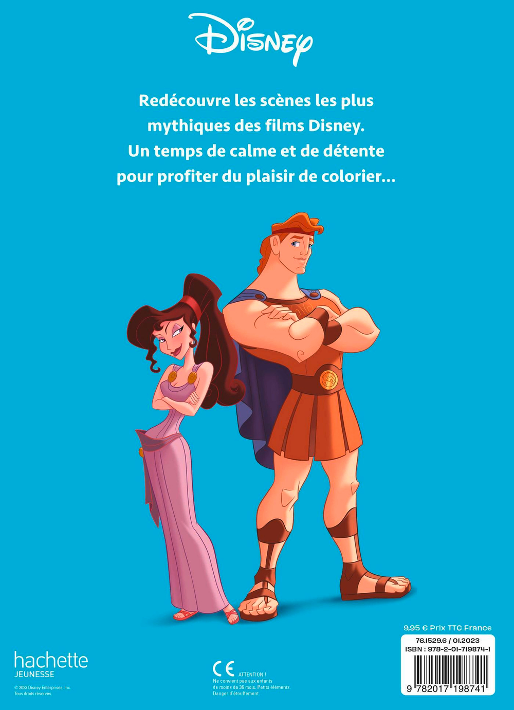 Hachette  раскраска по номерам  DISNEY TEENS - Atelier de coloriages - Les scènes mythiques